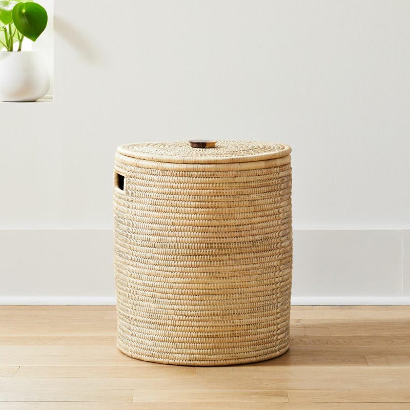 Baskets & Hampers |  Wooden Handle Lidded Hampers Baskets & Hampers Baskets & Hampers