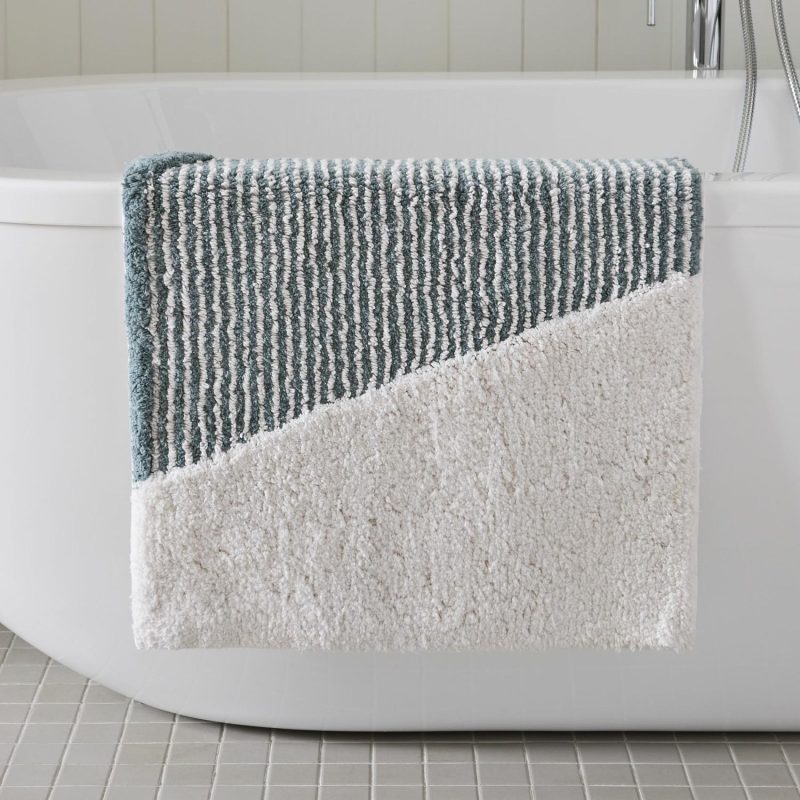 Bath Mats |  Shadow Graphic Bath Mat Ocean Bath Linens Bath Mats