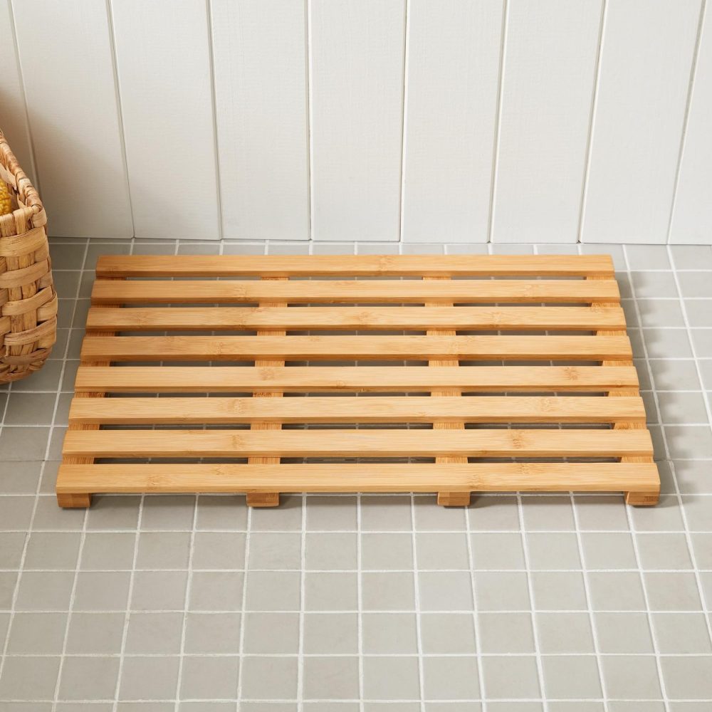 Bath Mats |  Slatted Bamboo Bath Mat Bath Linens Bath Mats