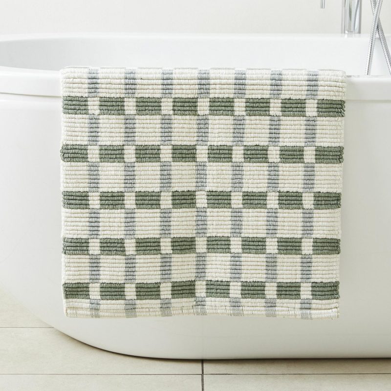 Bath Mats |  Square Ribbed Bath Mat Bath Linens Bath Mats