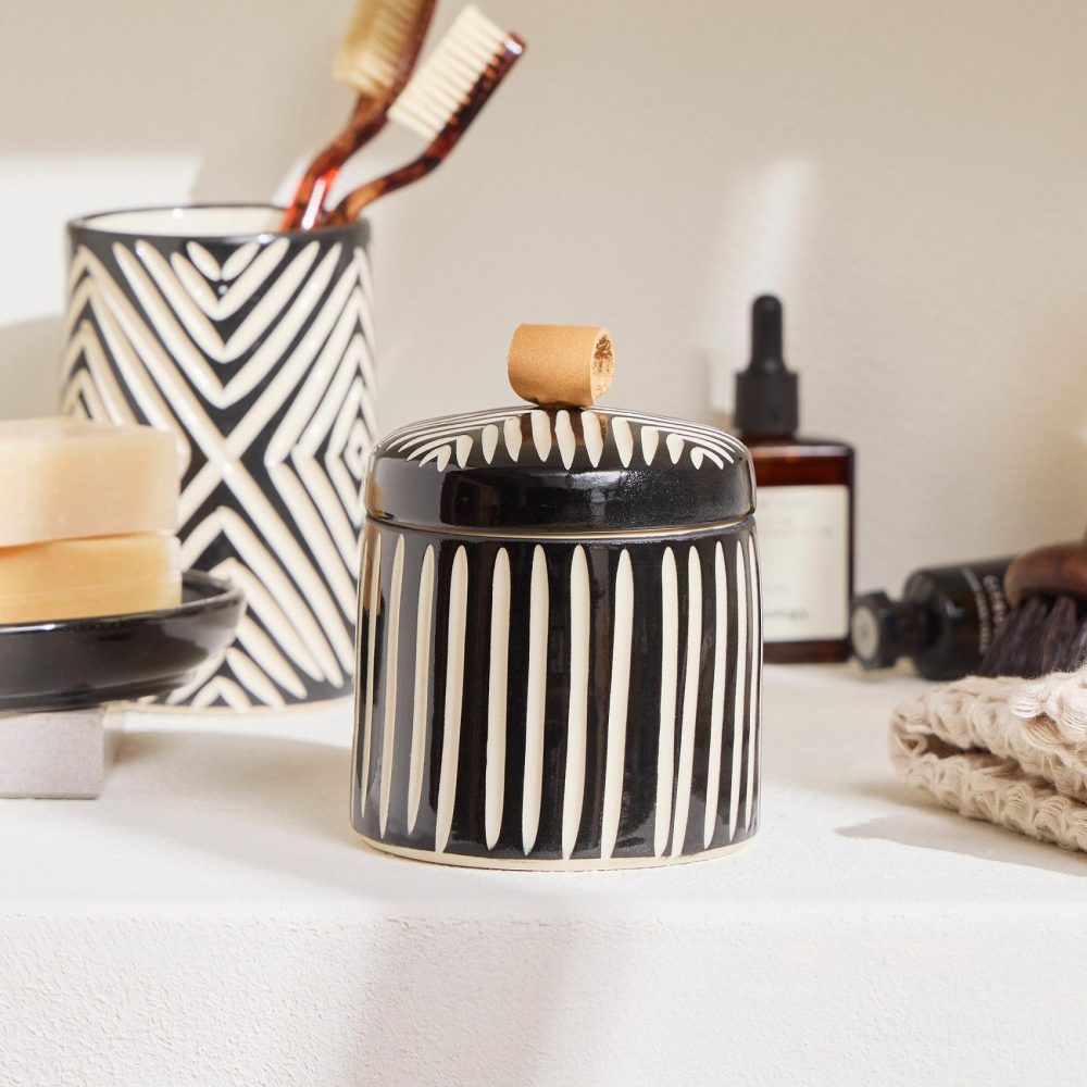 Bathroom Accessories |  Samplehaus Zulu Lidded Jar Bathroom Accessories Bathroom Accessories