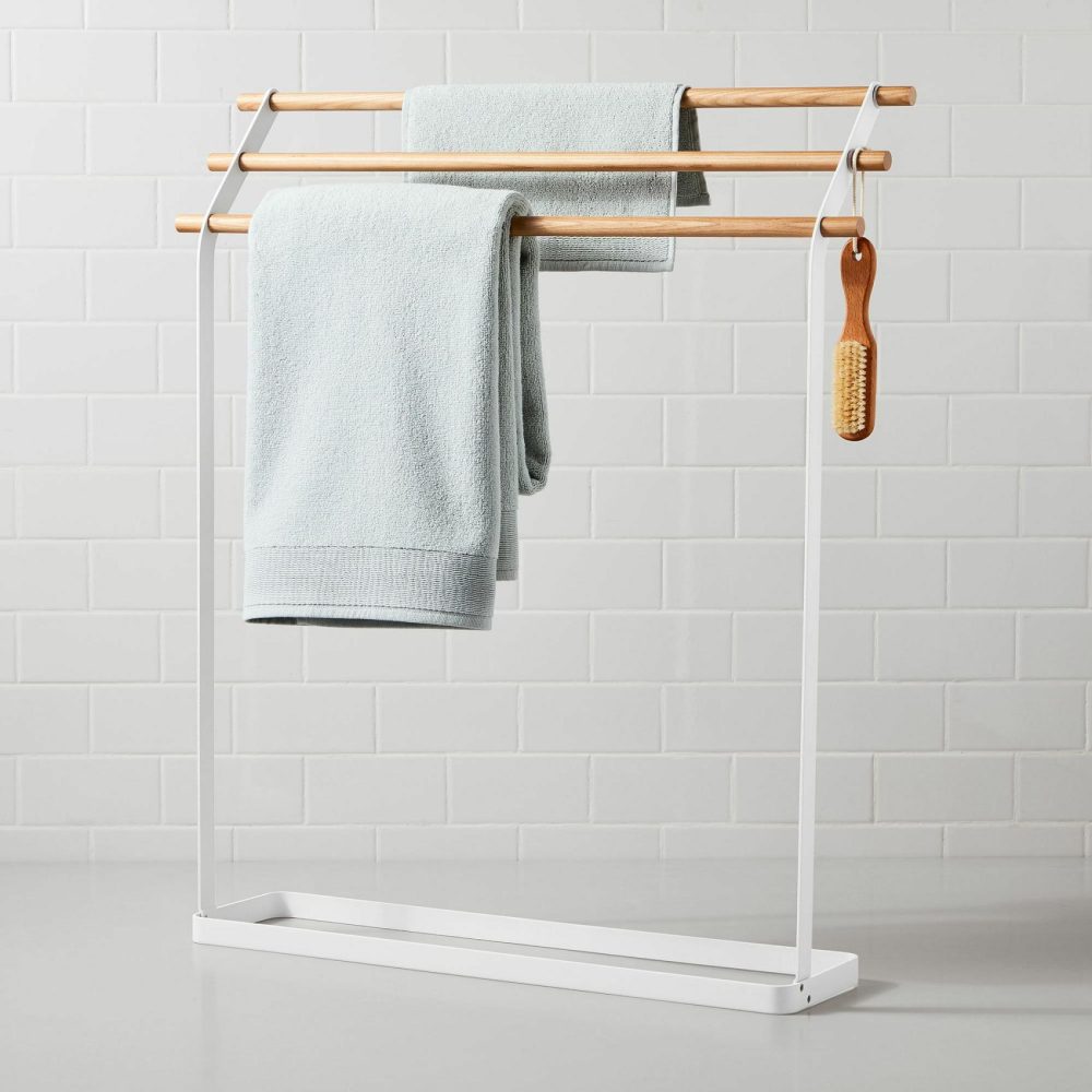 Bathroom Accessories |  Yamazaki Standing Bath Towel Hanger Bathroom Accessories Bathroom Accessories