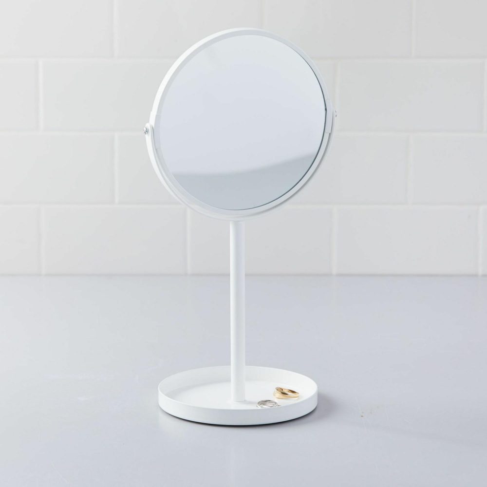 Bathroom Accessories |  Yamazaki Standing Mirror – White Bathroom Accessories Bathroom Accessories