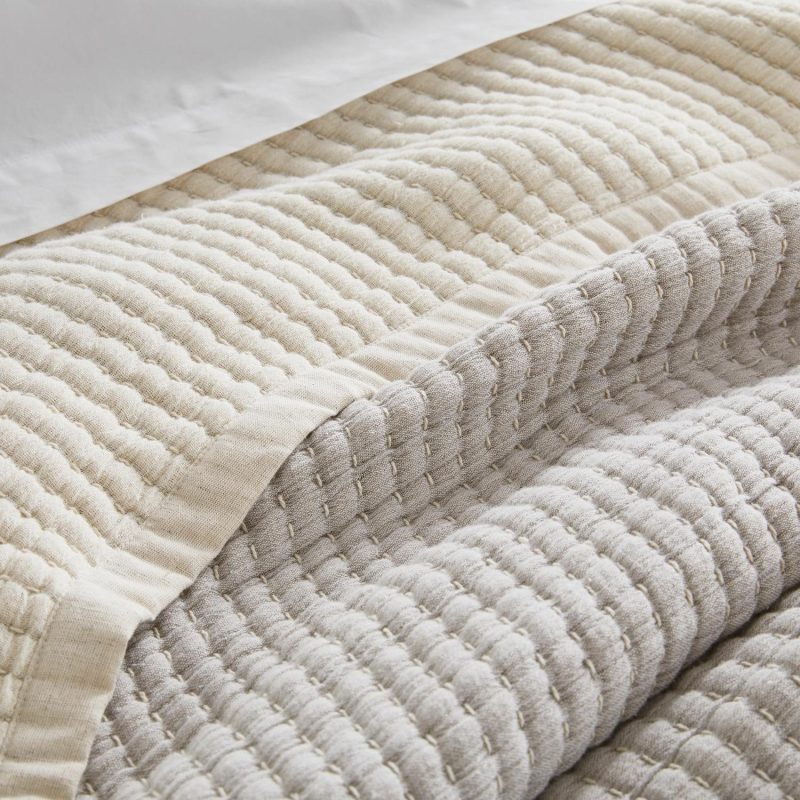 Blankets |  Reversible Double Cloth Blanket Pearl Gray Bedding Blankets