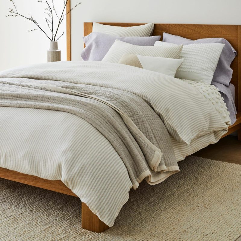 Blankets |  Reversible Double Cloth Blanket Pearl Gray Bedding Blankets