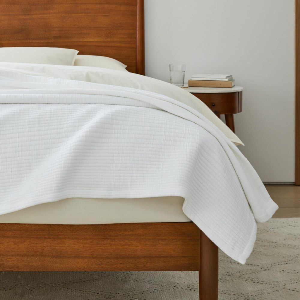 Blankets |  Ribbed Blanket White Bedding Blankets