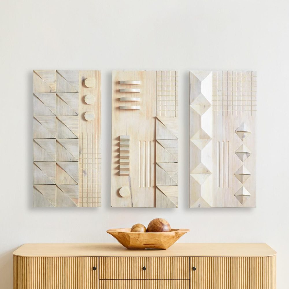 Dimensional Art |  Hand Cut Wood Dimensionl Wall Art Art Art Pairs & Sets