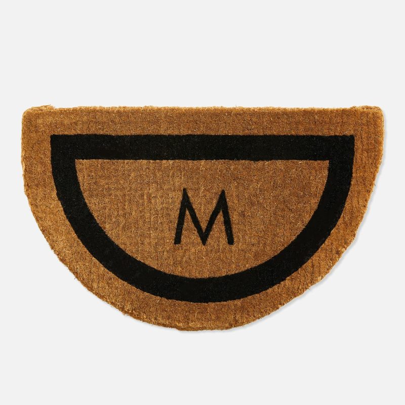 Doormats |  Coco Coir Monogram Semi Circle Doormat Doormats Doormats