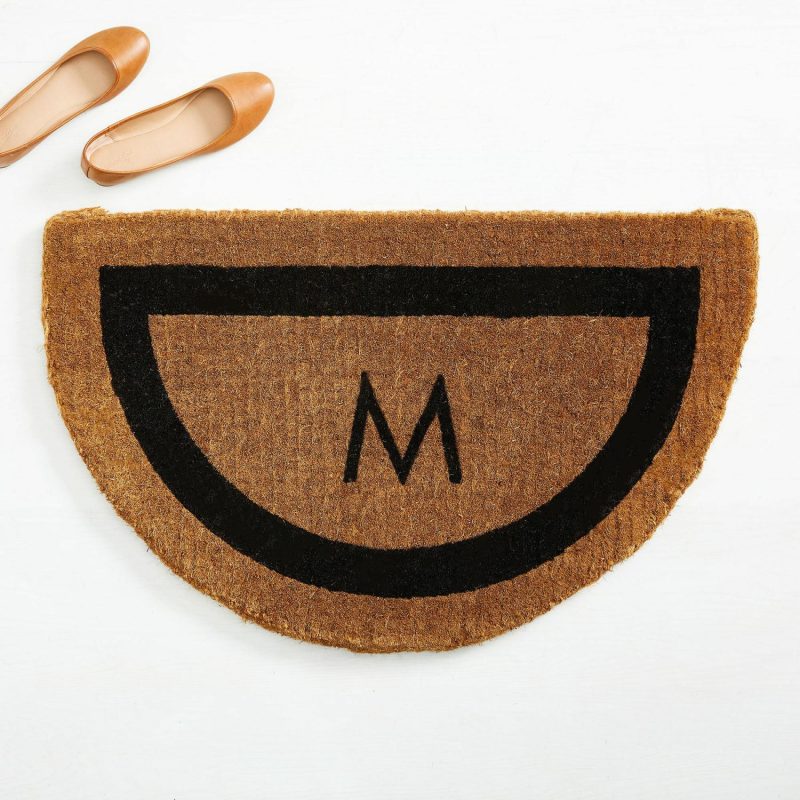 Doormats |  Coco Coir Monogram Semi Circle Doormat Doormats Doormats