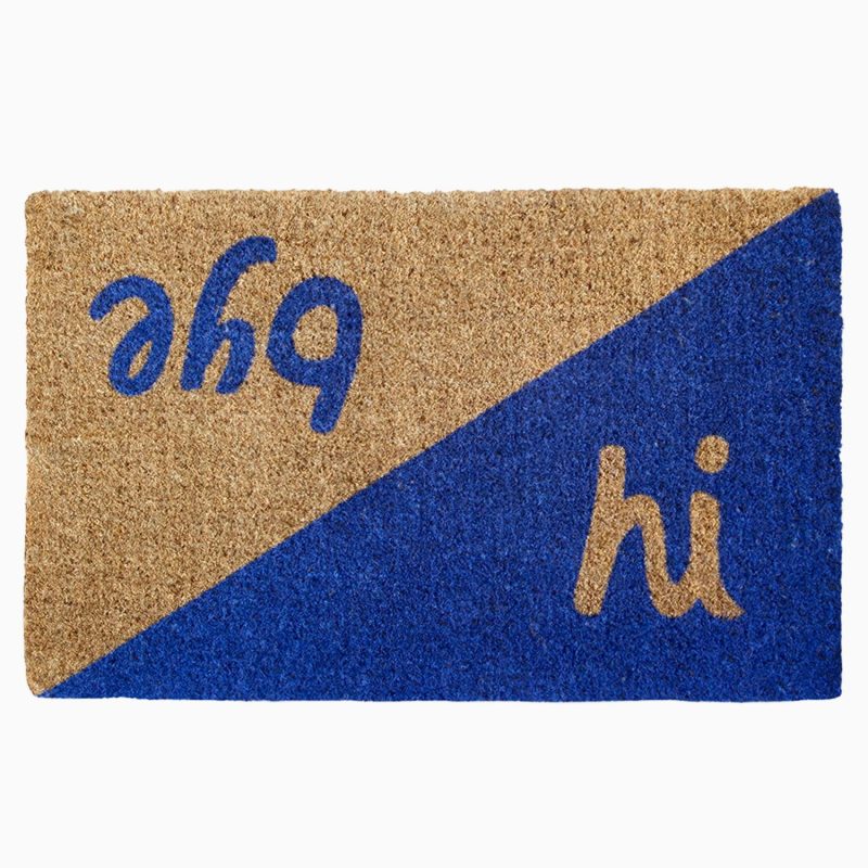 Doormats |  Hi Bye Doormat Charcoal Doormats Charcoal