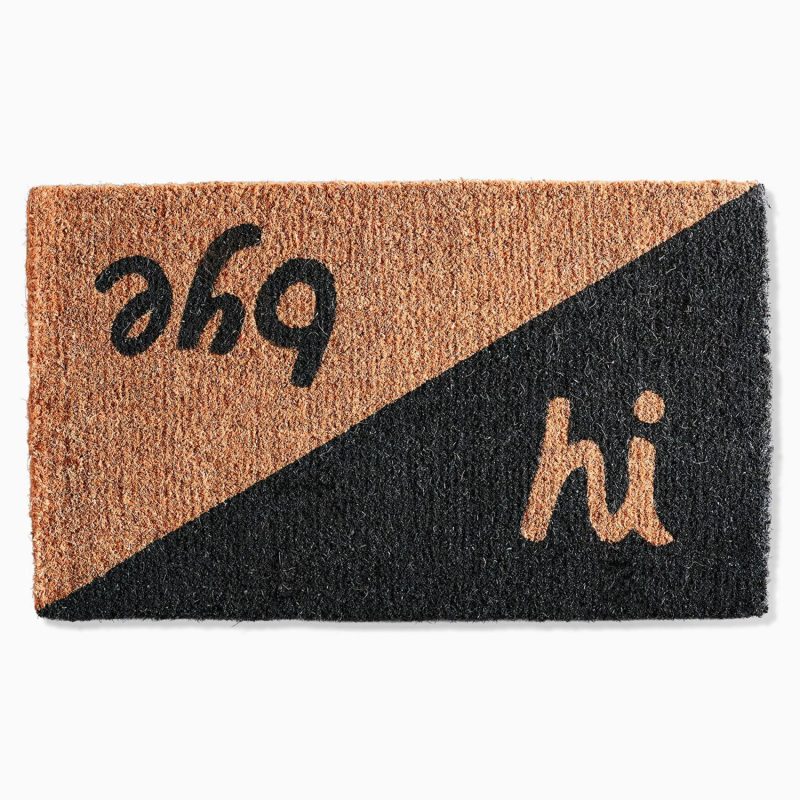 Doormats |  Hi Bye Doormat Charcoal Doormats Charcoal