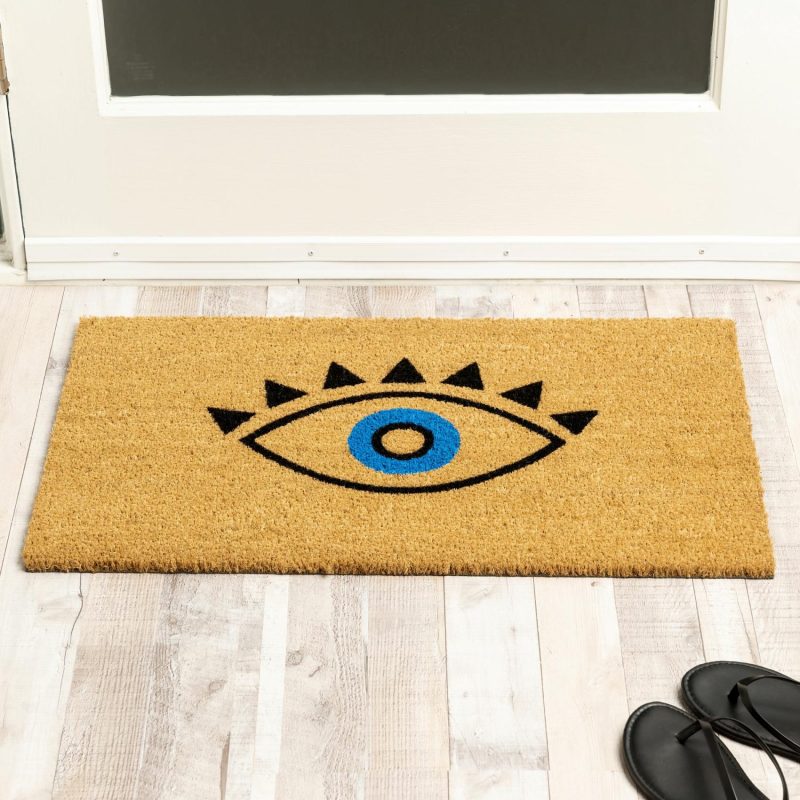 Doormats |  Nickel Designs Hand-Painted Doormat – Evil Eye Doormats Doormats