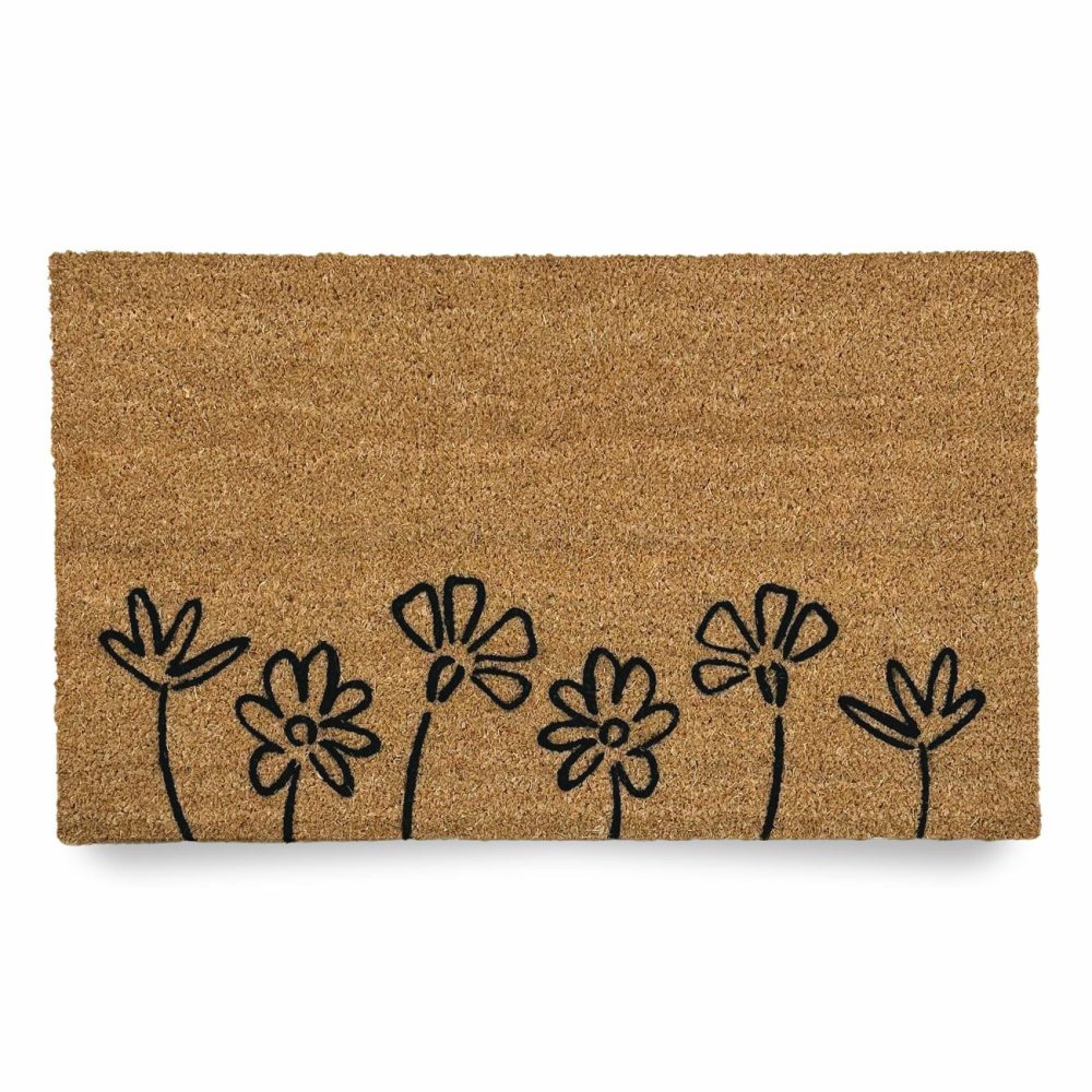 Doormats |  Nickel Designs Hand-Painted Doormat – Flowers Doormats Doormats