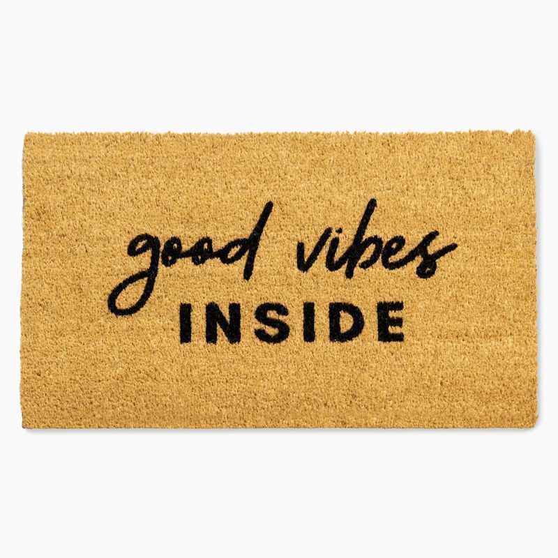 Doormats |  Nickel Designs Hand-Painted Doormat – Good Vibes Doormats Doormats