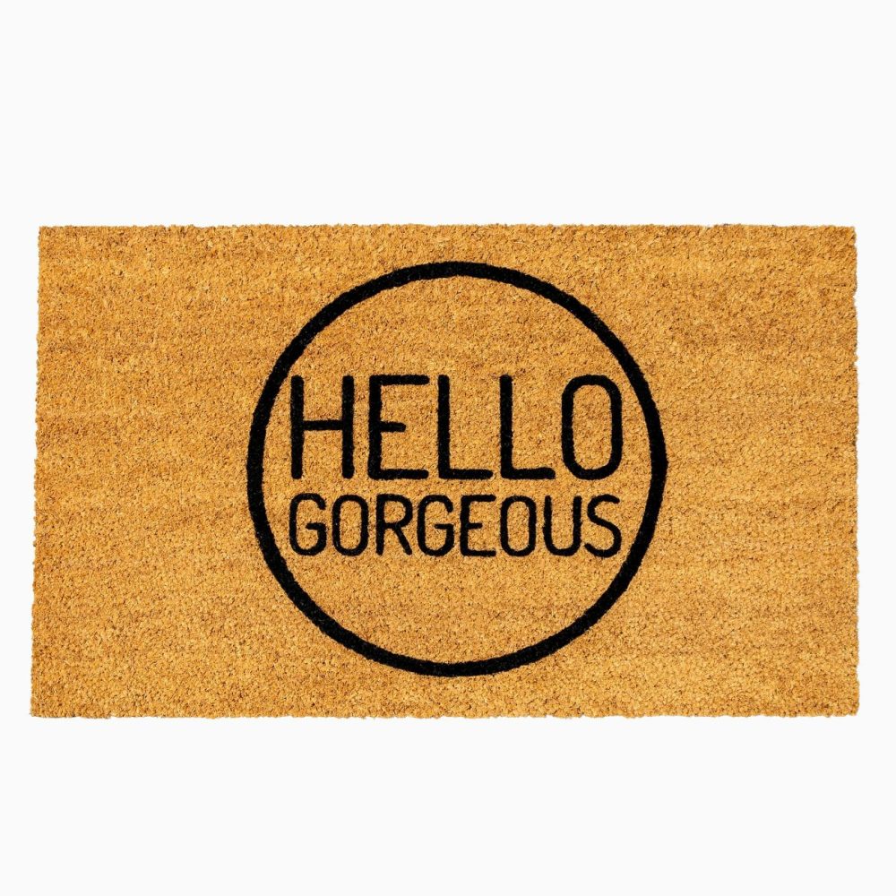 Doormats |  Nickel Designs Hand-Painted Doormat – Hello Gorgeous Doormat Doormats Doormats