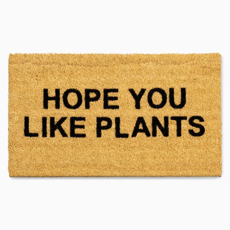 Doormats |  Nickel Designs Hand-Painted Doormat – Hope You Like Plants Doormats Doormats