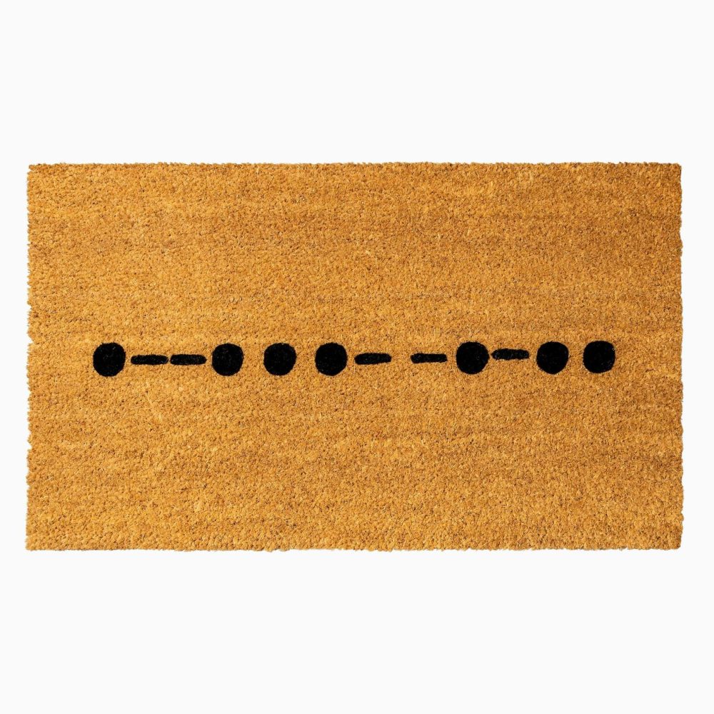 Doormats |  Nickel Designs Hand-Painted Doormat – Morse Code Peace Doormat Doormats Doormats