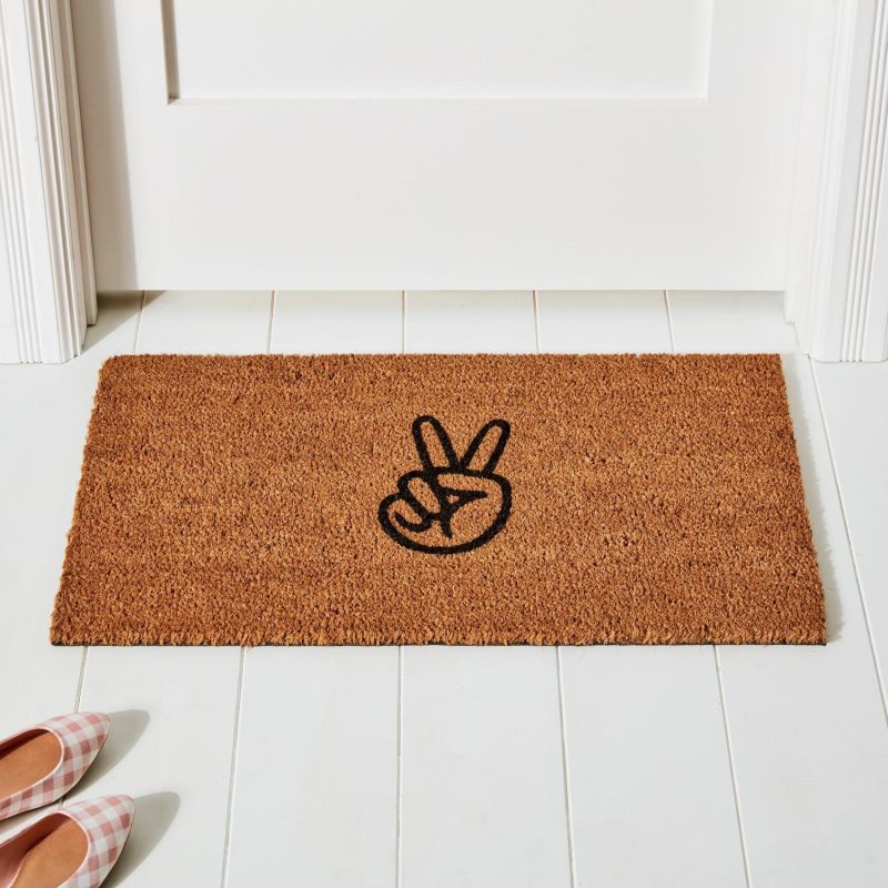 Doormats |  Nickel Designs Hand-Painted Doormat – Peace Doormats Doormats