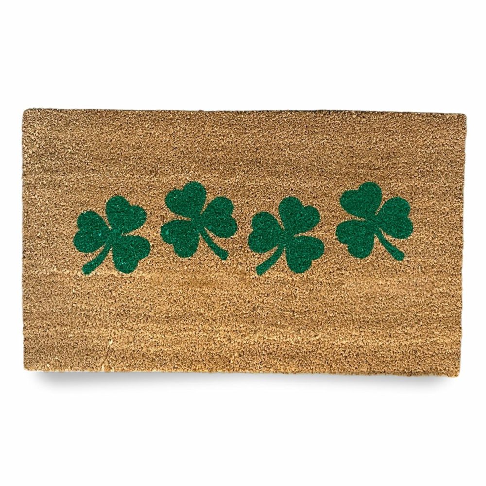 Doormats |  Nickel Designs Hand-Painted Doormat – Shamrocks Doormats Doormats