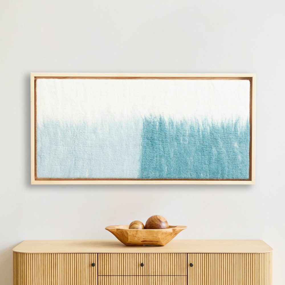 Fabric Art & Wall Hangings |  Blue Felt Dimensional Wall Art Art Dimensional Art