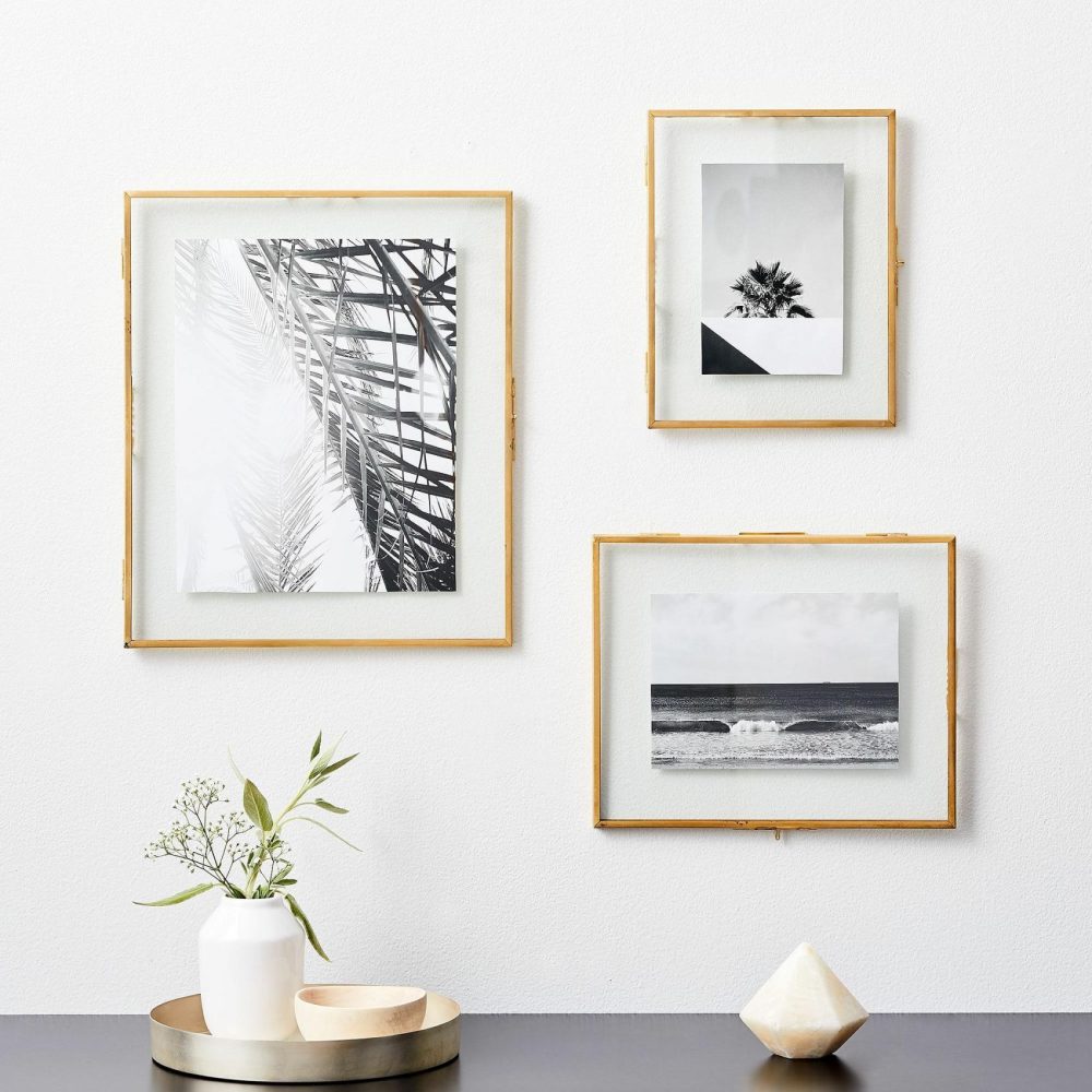 Gallery Wall Frames |  Terrace Metal Floating Frames – Brass Frames Gallery Wall Frames