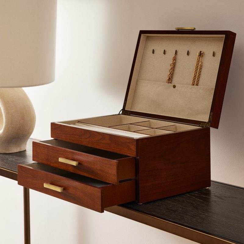 Jewelry Storage |  Mid-Century Acorn Wood Jewelry Boxes Jewelry Storage Jewelry Storage