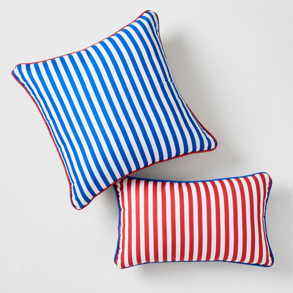 Outdoor Pillows |  Kule Reversible Stripe Indoor/Outdoor Pillow Outdoor Pillows Outdoor Pillows