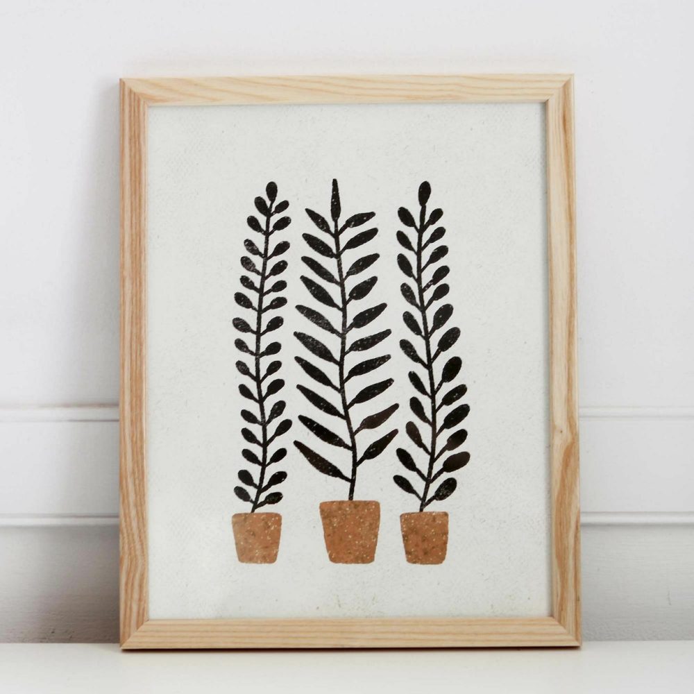 Paintings |  Pauline Stanley Studio Wall Art – Potted Ferns Art Paintings