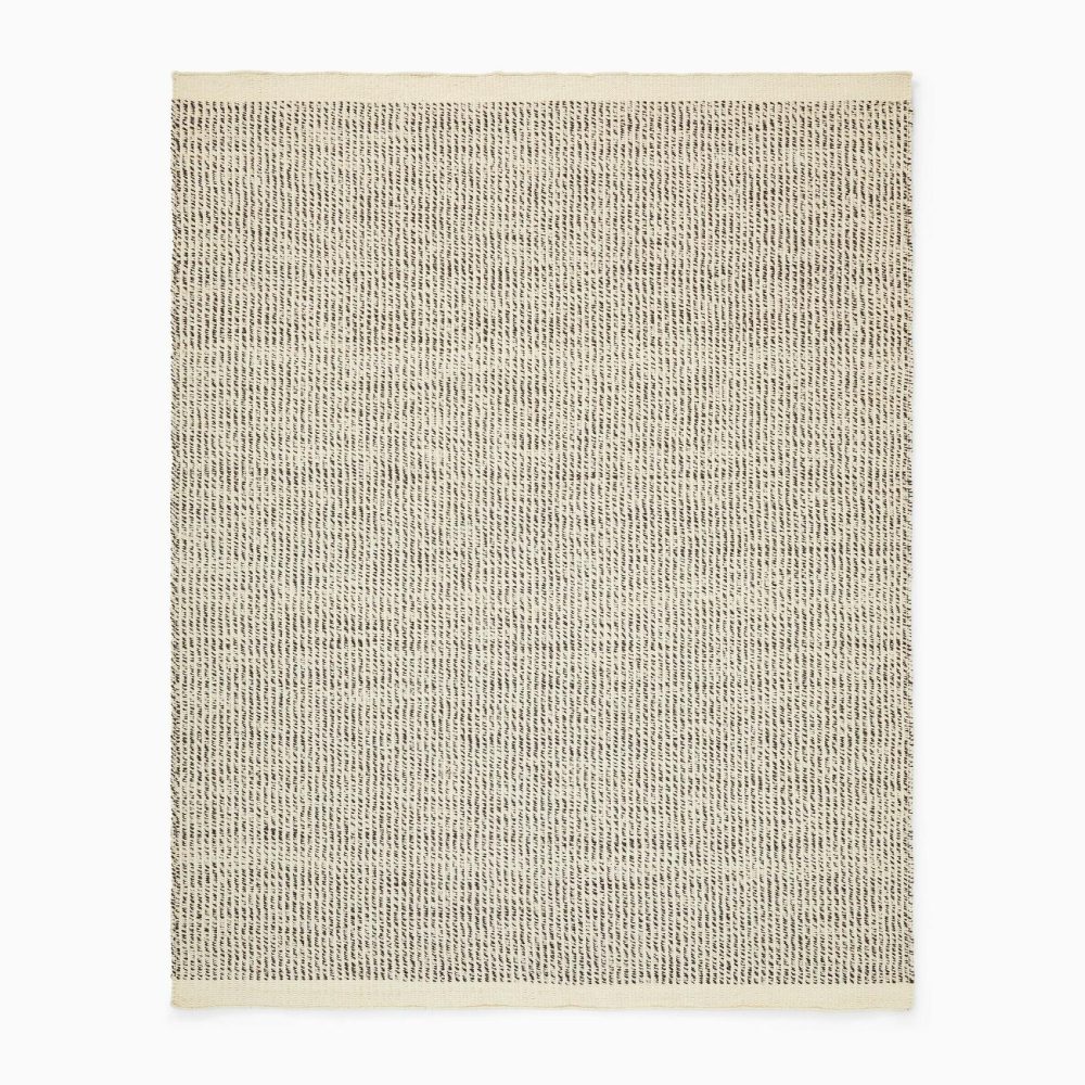 Patterned Rugs |  Cozy Striped Wool Rug Charcoal Area Rugs Area Rugs