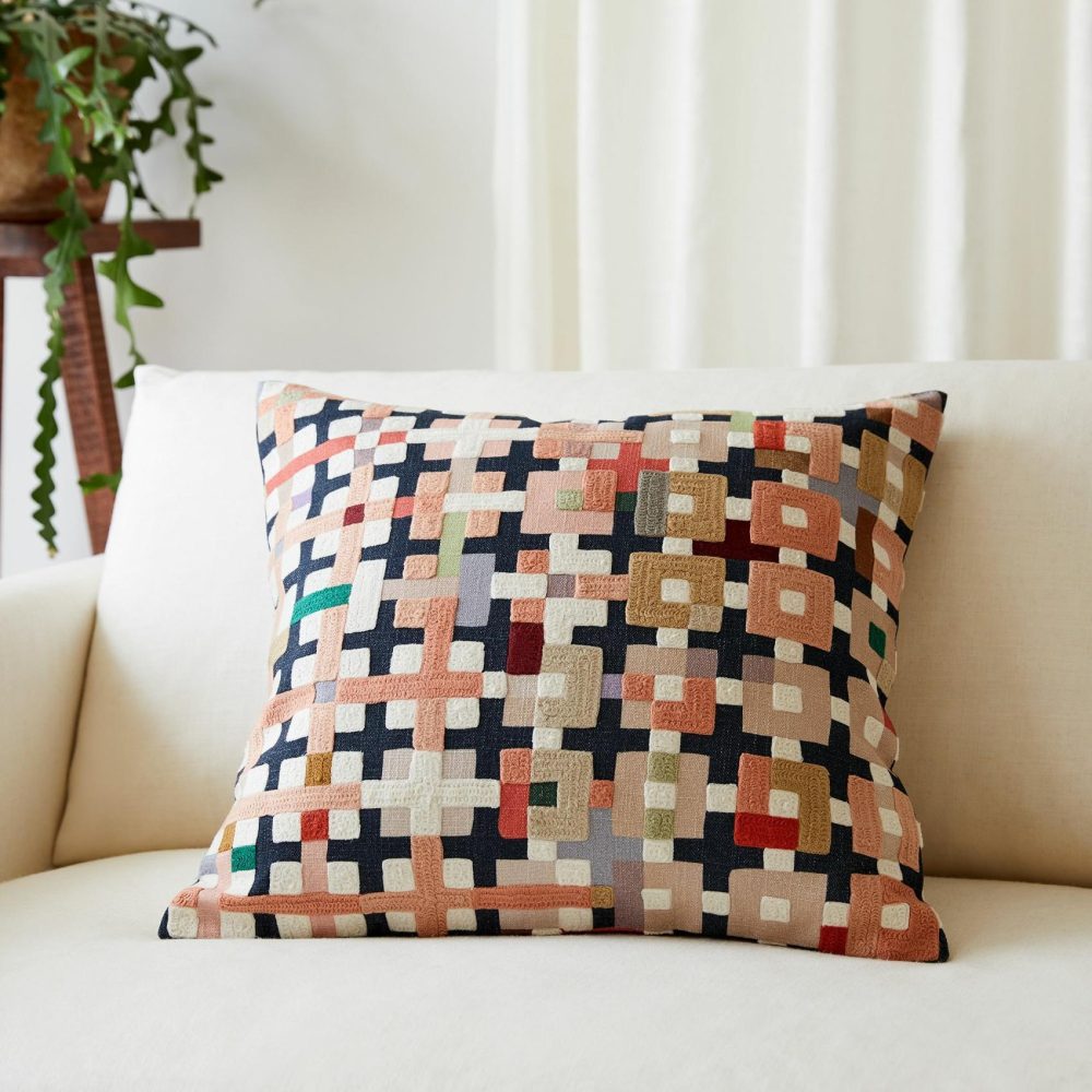 Pillows |  Crewel Patchwork Pillow Cover Pillows Pillows