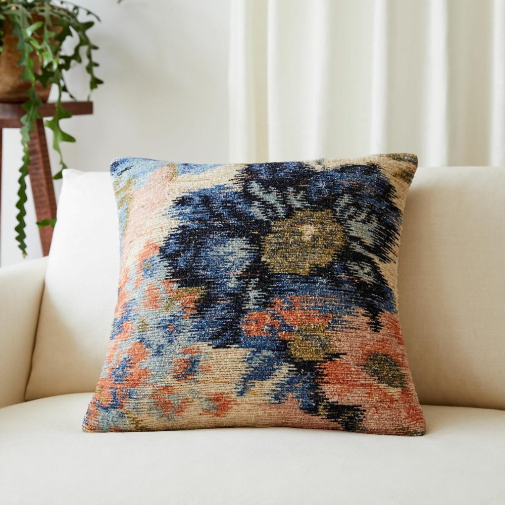 Pillows |  Floral Ikat Pillow Cover Pillows Pillows