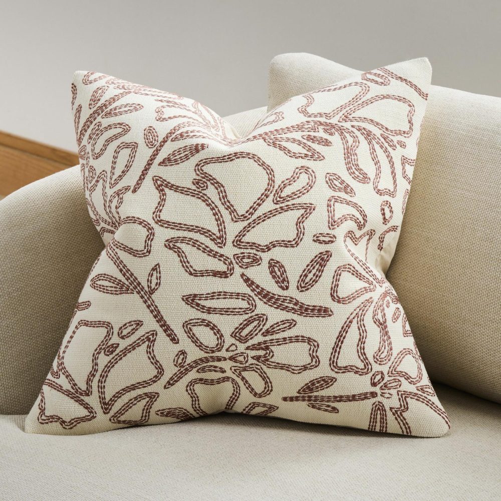 Pillows |  Stitch Floral Pillow Cover Pillows Pillows