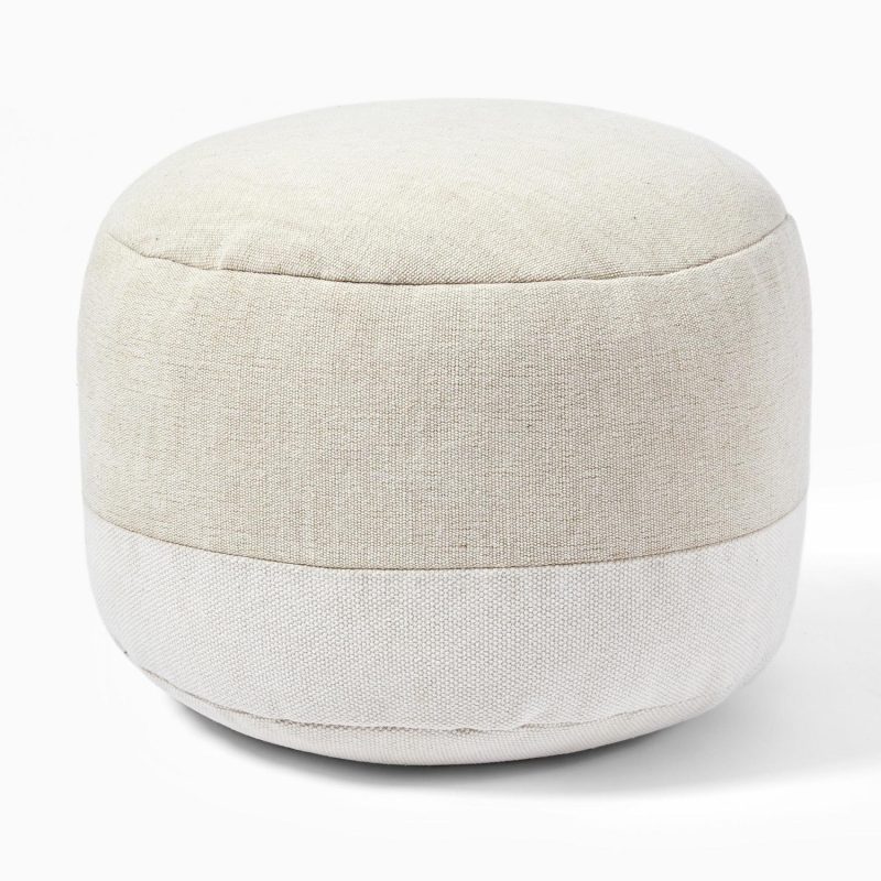 Poufs & Floor Pillows |  Cotton Canvas Round Pouf Pillows, Throws & Poufs Poufs & Floor Pillows