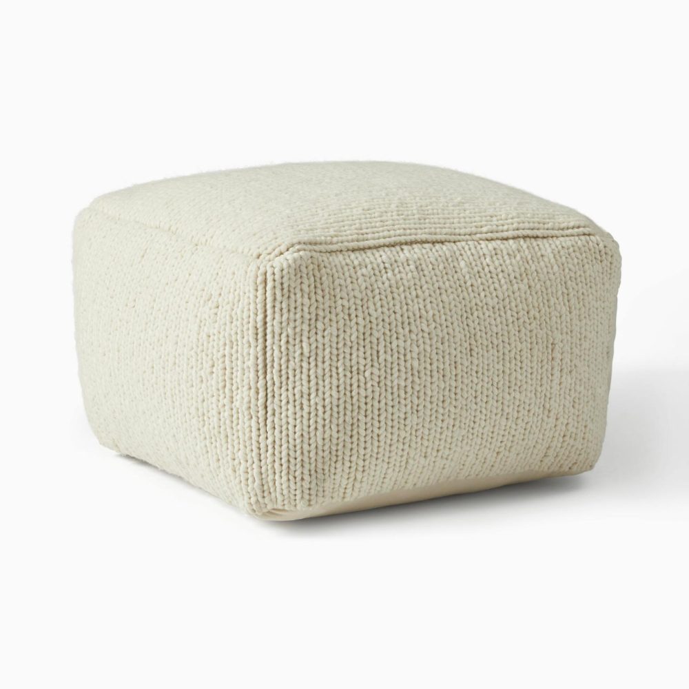 Poufs & Floor Pillows |  Wool Mini Twist Pouf Pillows, Throws & Poufs Poufs & Floor Pillows