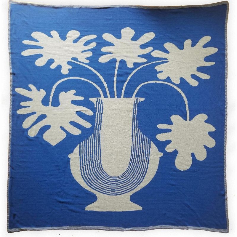 Throws |  Claudia Pearson Ebb & Flow Blanket – Plant Pillows, Throws & Poufs Throws