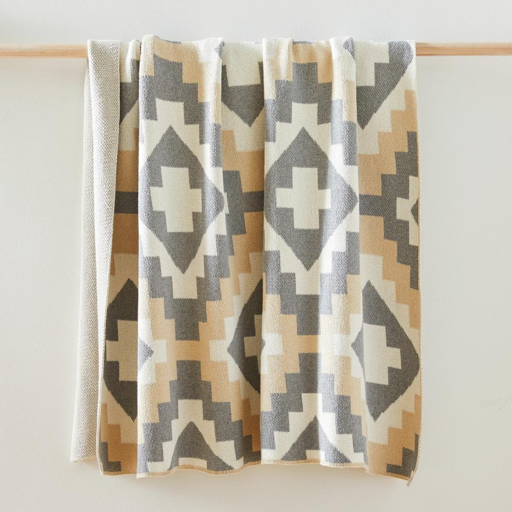 Throws |  Happy Habitat Recycled Cotton Throw – Kilim Pillows, Throws & Poufs Throws