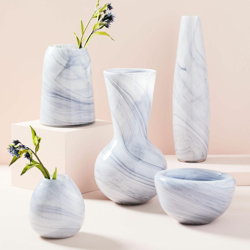 Vases |  Marbled Glass Vases Room Decor Vases