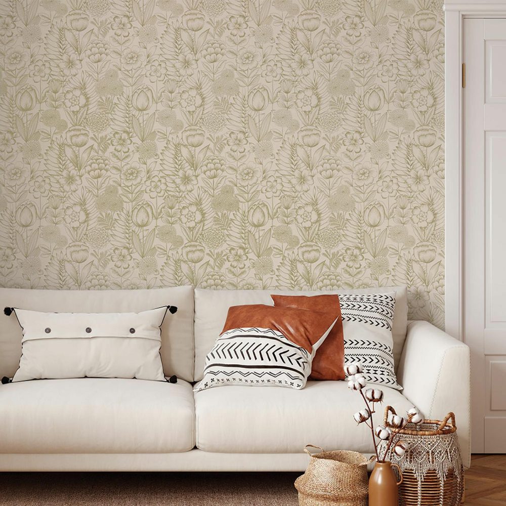 Wallpaper & Paneling |  Homestead Floral Vintage Peel & Stick Wallpaper Wall Organization & Decor Wallpaper & Paneling