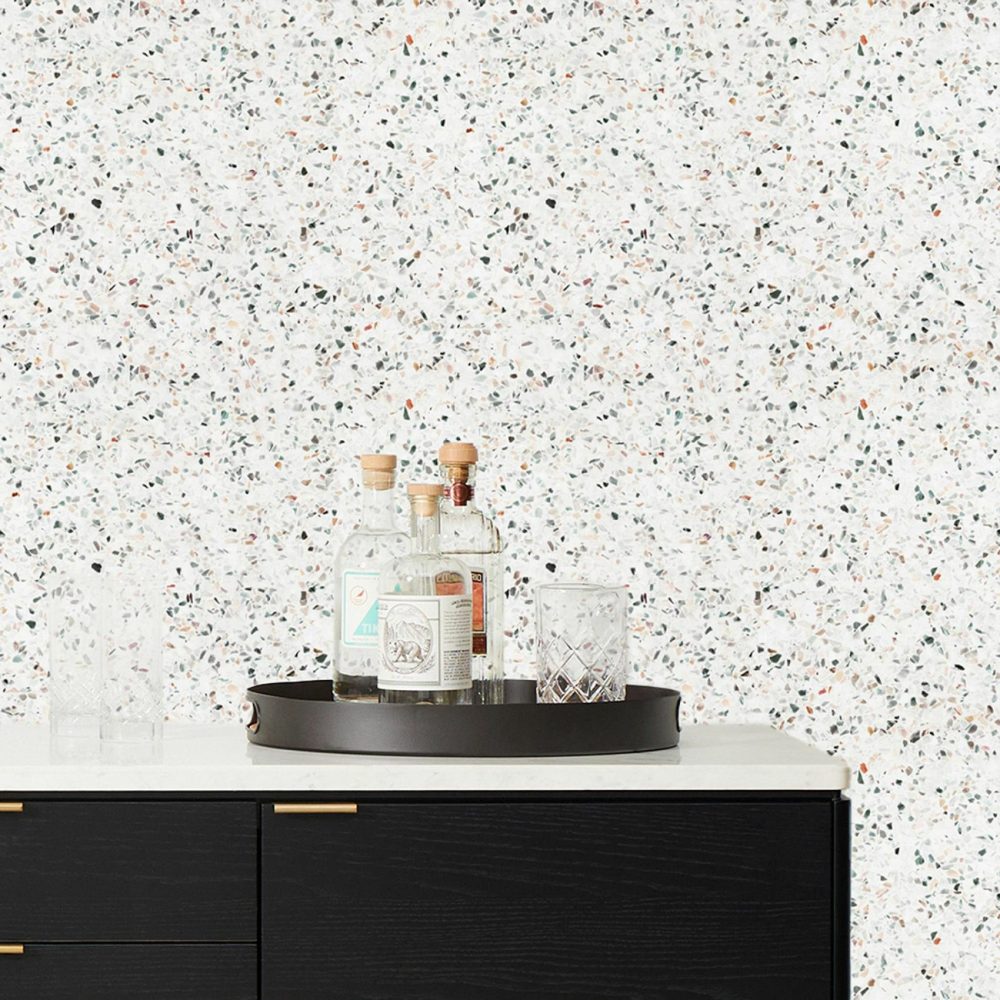 Wallpaper & Paneling |  Rhythmic Terrazzo Wallpaper Wall Organization & Decor Wallpaper & Paneling