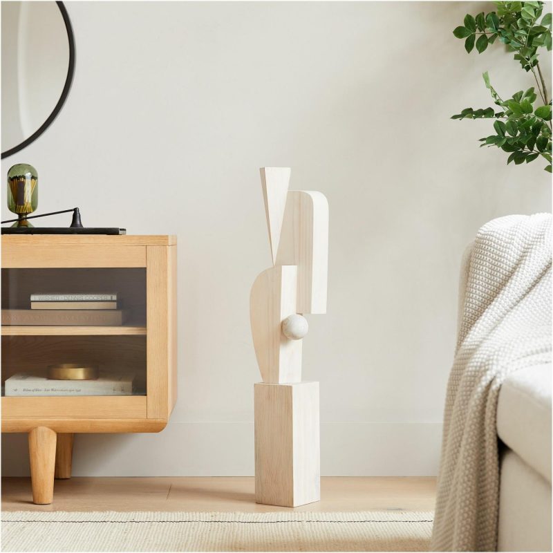 Decorative Objects |  Geometric Wood Floor Sculptures Decorative Objects Decorative Objects