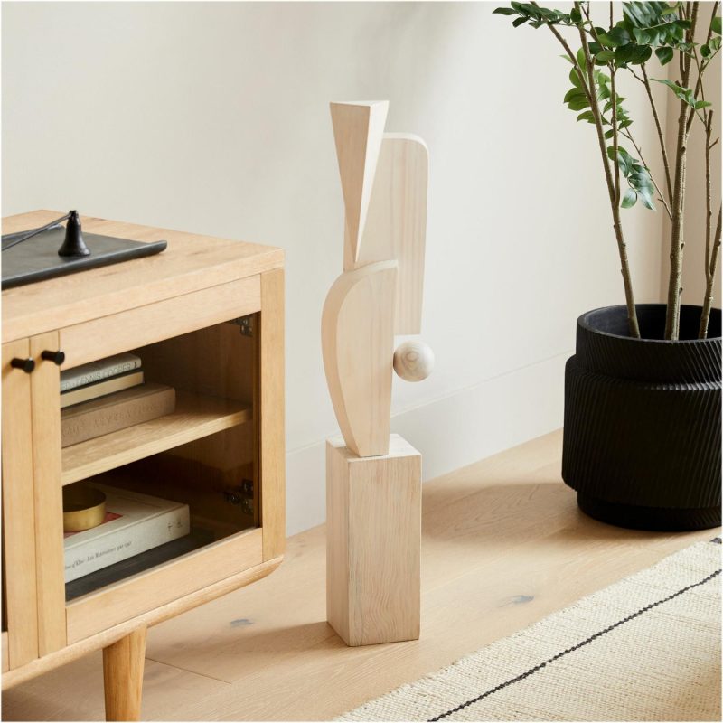 Decorative Objects |  Geometric Wood Floor Sculptures Decorative Objects Decorative Objects