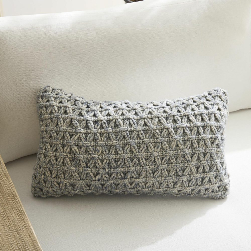 Pillows |  Outdoor Lattice Crochet Pillow Outdoor Pillows Outdoor Pillows