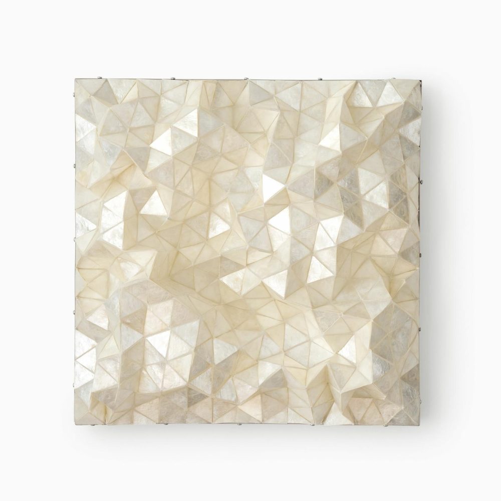 Dimensional Art |  Capiz Square Dimensional Wall Art Art Dimensional Art