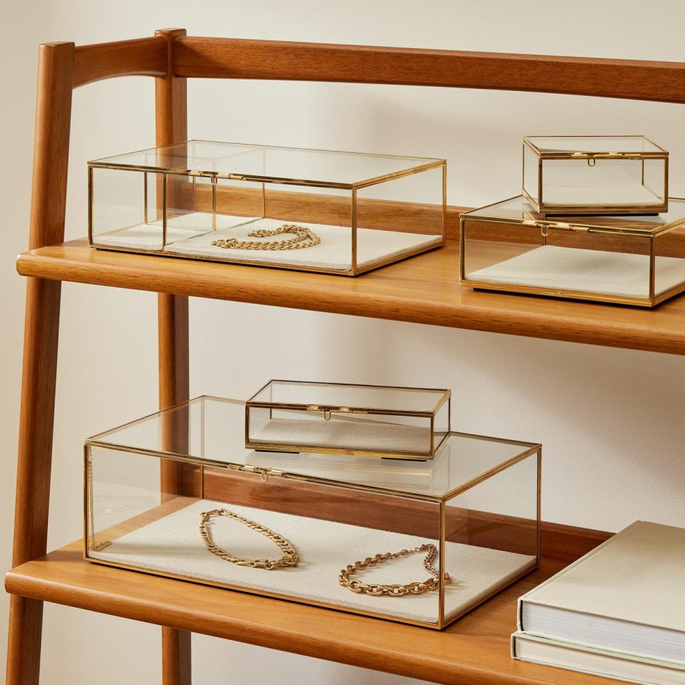 Jewelry Storage |  Terrace Gold & Glass Jewelry Boxes Jewelry Storage Jewelry Storage