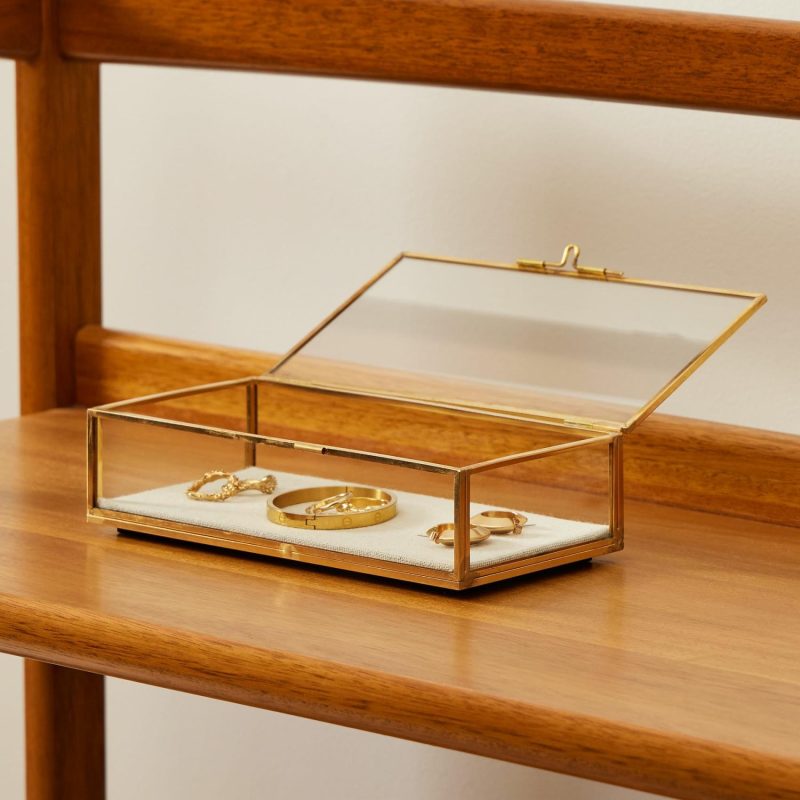 Jewelry Storage |  Terrace Gold & Glass Jewelry Boxes Jewelry Storage Jewelry Storage